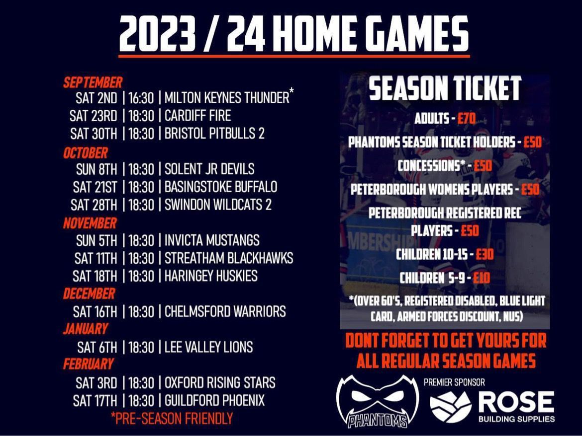 Phantoms NIHL 2 Fixtures