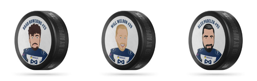 COLLECTABLE CARICATURE PUCKS HAVE LANDED (Section 1)