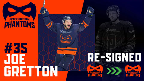 GRETTON RE-SIGNS WITH THE PETERBOROUGH PHANTOMS!