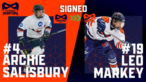 PHANTOMS ADD TWO PROSPECTS TO THE ROSTER